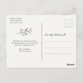 Moderne Foto Holiday Postcard Postkarte (Rückseite)