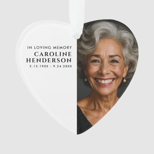 Moderne Foto-Hommage Ornament (Vorderseite)