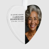 Moderne Foto-Hommage Ornament (Vorderseite)