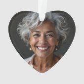 Moderne Foto-Hommage Ornament (Rückseite)