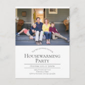 Moderne Foto Housewarming Einladung Postkarte (Vorderseite)