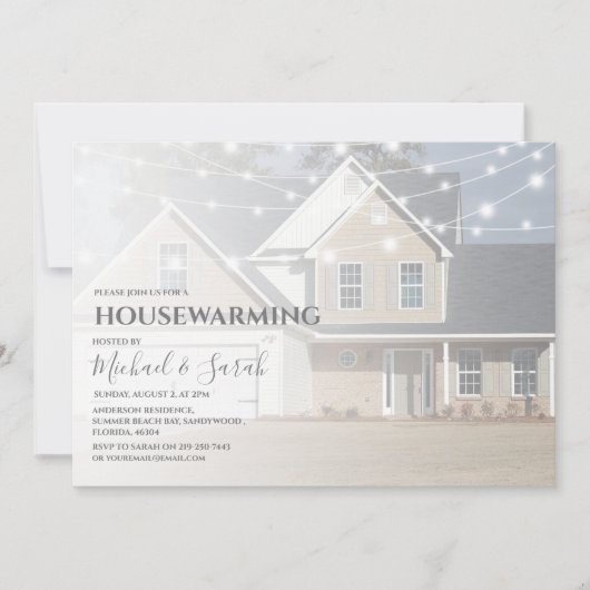 Moderne Foto Housewarming Party Einladung (Vorderseite)