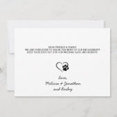 Moderne Foto Hunde Hochzeit Verlobung Ankündigung (Rückseite)