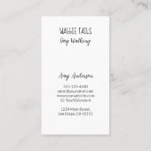 Moderne Foto-Hundeschlittenkarte / Walker-Visitenk Visitenkarte (Rückseite)