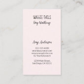 Moderne Foto-Hundeschlittenkarte / Walker-Visitenk Visitenkarte (Rückseite)