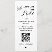 Moderne Foto Hunt Scavenger Capture the Liebe Menükarte (Vorderseite)