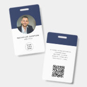 Moderne Foto ID Card QR Ausweis (Vorder- & Rückseite)