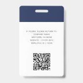 Moderne Foto ID Card QR Ausweis (Rückseite)