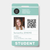 Moderne Foto-ID QR-Universität Ausweis (Vorderseite)