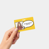 Moderne Foto ID Sprechblase ID Ausweis (Handheld)