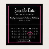 Moderne Foto Kalender Save the Date Karte (Innenseite Aufgefaltet)