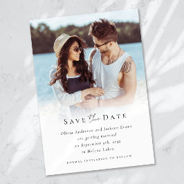Moderne Foto-Kalligrafie-Hochzeit Save The Date