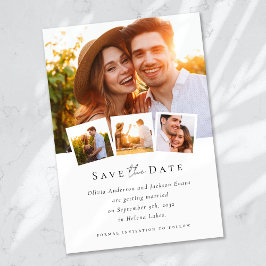 Moderne Foto-Kalligrafie-Hochzeit Save The Date