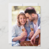 Moderne Foto-Kalligrafie-Hochzeit Save The Date (Rückseite)