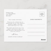 Moderne Foto Kalligraphie Script Hochzeit Vielen D Postkarte (Rückseite)