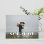 Moderne Foto-Karte für Hochzeiten Save The Date (Stehend Vorderseite)