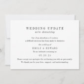 Moderne Foto-Karte für Hochzeiten Save The Date (Rückseite)