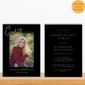 Moderne Foto-Klasse 2024 Abschluss Folieneinladung