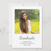 Moderne Foto-Klasse 2025 Abschluss Ankündigung (Vorderseite)