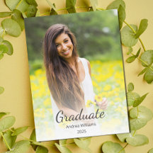 Moderne Foto-Klasse 2025 Abschluss Ankündigung