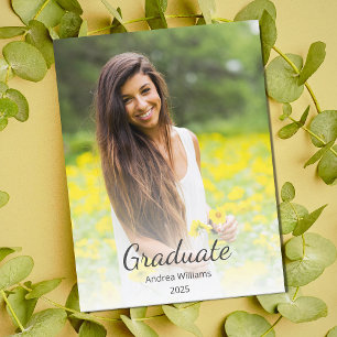 Moderne Foto-Klasse 2025 Abschluss Ankündigung Postkarte