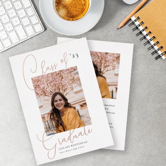 Moderne Foto-Klasse Abschluss Foil Einladung
