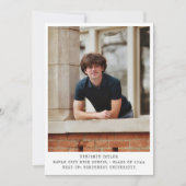 Moderne Foto-Klasse für Minimalistischen Abschluss Ankündigung (Vorderseite)