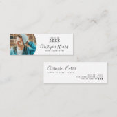 Moderne Foto-Klasse für Schwarz-Weiß-Abschluss Telefonnummerkarte (Vorne/Hinten)