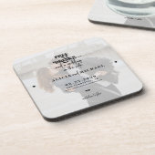 Moderne Foto kostenlose Getränke Hochzeit speicher Getränkeuntersetzer (Linke Seite)