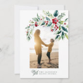 Moderne Foto-Kranz frohe Weihnachten (Vorderseite)