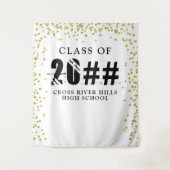 Moderne Foto-Kulisse für 20XX Gold Confetti Wandteppich (Vorderseite)