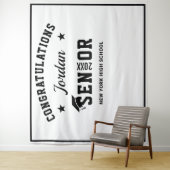 Moderne Foto-Kulisse für White Black Abschluss Wandteppich (Beispiel)