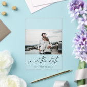 Moderne Foto Landschaft Save the Date Acryleinladungen (In Situ (Hochzeit))