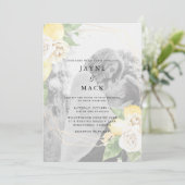 Moderne Foto Lemons Hochzeit Einladung (Stehend Vorderseite)