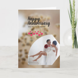 Moderne Foto Liebe Husband Ehefrau Happy Jubiläum Karte