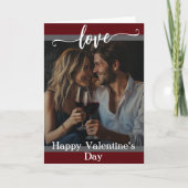 Moderne Foto Liebe Skript Valentinstag Karte (Vorderseite)