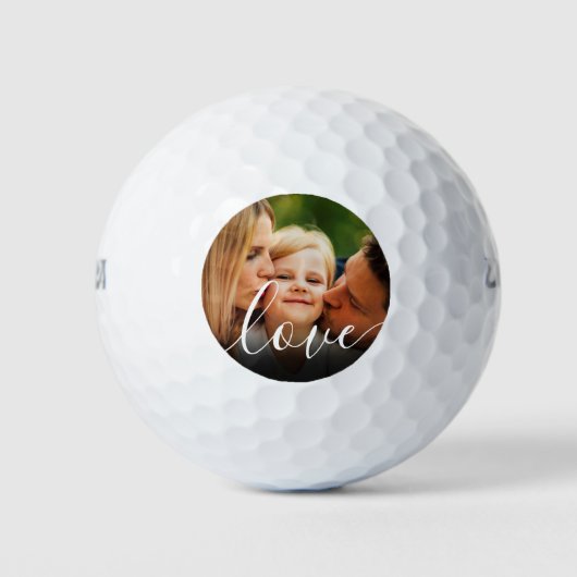 Moderne Foto Liebe Typografie Golfball (Vorderseite)