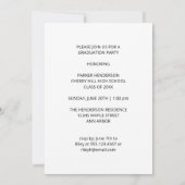 Moderne Foto-Lila-Graduierungspartei Einladung (Rückseite)