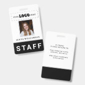 Moderne Foto-Logo Firmenmitarbeiter-ID Ausweis (Vorder- & Rückseite)