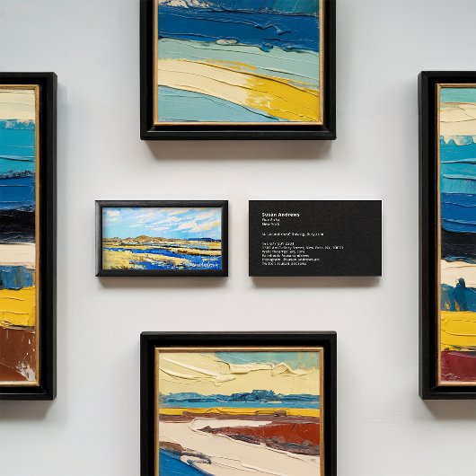 Moderne Foto-Malerei mit schwarzem Rahmen Visitenkarte