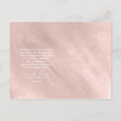 Moderne Foto-Message-Rose Gold-ID816 Ankündigungspostkarte (Rückseite)