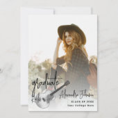 Moderne Foto Music Graduation Party Einladung (Vorderseite)