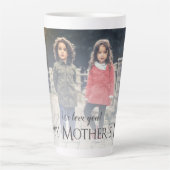 Moderne Foto Muttertag Latte Tasse (Vorderseite)