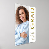 Moderne Foto Name Class of 2025 Abschluss Real Foliendrucke (Ablage )
