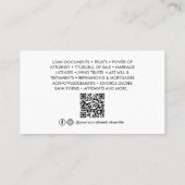 Moderne Foto Notar Signatur Agent Business Card Visitenkarte (Rückseite)