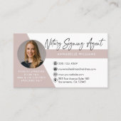 Moderne Foto Notar Signatur Agent Business Card Visitenkarte (Vorderseite)