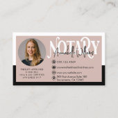 Moderne Foto Notar Signatur Agent Business Card Visitenkarte (Vorderseite)
