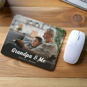 Moderne Foto-Opa und ich Benutzerdefiniert Mousepad