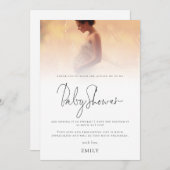 Moderne Foto Overlay Babydusche Dankeskarte (Vorne/Hinten)