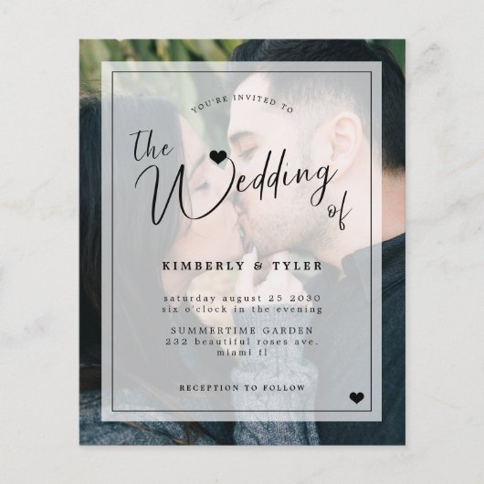 Moderne Foto-Overlay-Einladung (Vorderseite)